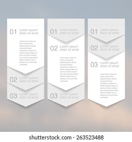 Tab Paper. vector Banner Set.