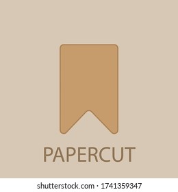 Tab papercut icon. Simple glyph, flat vector of web icons for ui and ux, website or mobile application