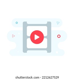 Tab to play video concept illustration flat design vector eps10. modern graphic element for landing page, empty state ui, infographic, icon