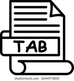 TAB tab separated values table format