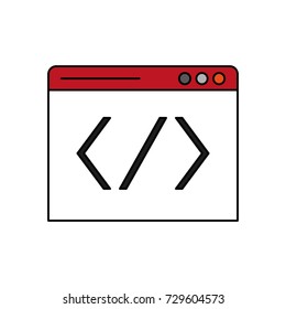tab or website with code icon image 