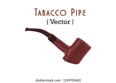 Tabacco Smoke Pipe, Vector Illustration, 3d Render