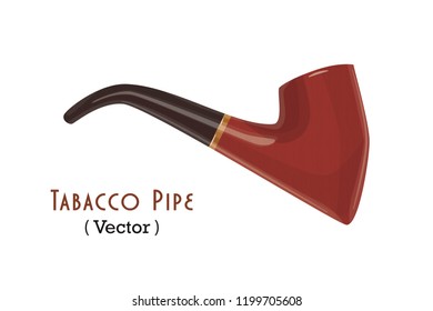 Tabacco Smoke Pipe, Vector Illustration, 3d Render