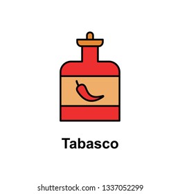 Tabasco icon. Element of Cinco de Mayo color icon. Premium quality graphic design icon. Signs and symbols collection icon for websites, web design, mobile app