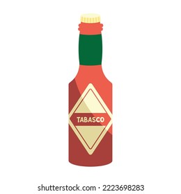 icono mexicano con botella de salsa de tabasco