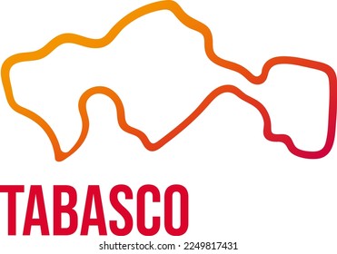 Tabasco state abstract gradient map