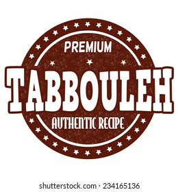 Tabbouleh grunge rubber stamp on white background, vector illustration