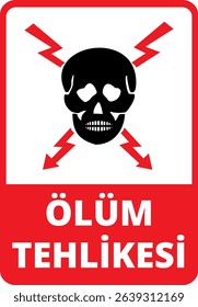 İŞ GÜVENLİĞİ TABELASI ÖLÜM TEHLİKESİ