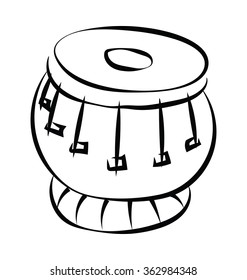 Tabla Hand Drawn Vector Icon