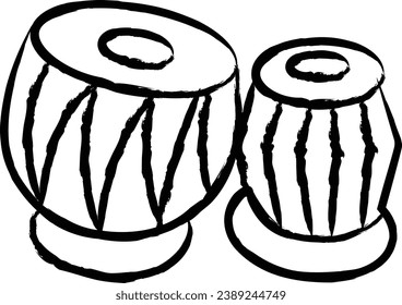 Tabla hand drawn vector illustration