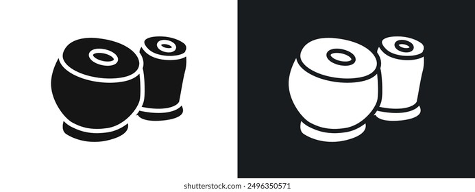 Tabla icon linear graphics set vector in black