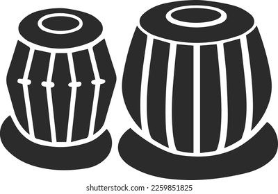 Tabla icon, music equipment icon black vector