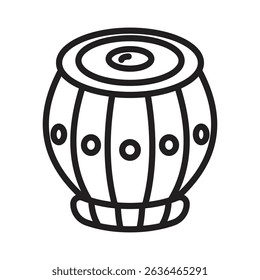 Tabla icon Thin line illustration