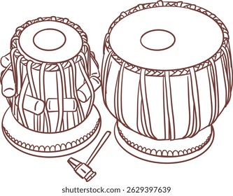 tabela, clipart de desenho de instrumento de música indiana