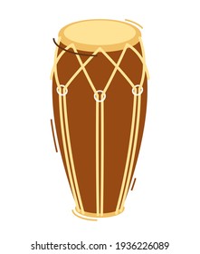 Tabla musical instrument vector flat illustration isolated over white background, drum and percussion.