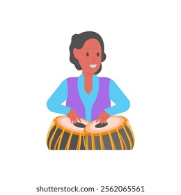 Tabla Nawaz, Diwali, Hindu, Indian Symbol Illustration