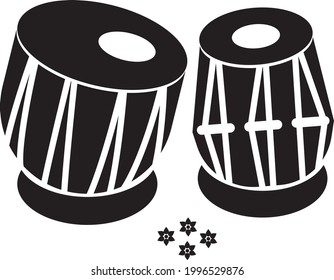 Tabla vector icon illustration black and white