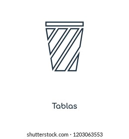 Tablas concept line icon. Linear Tablas concept outline symbol design. This simple element illustration can be used for web and mobile UI/UX.