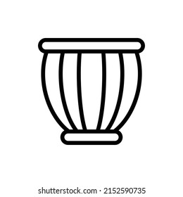 Tablas Icon. Line Art Style Design Isolated On White Background