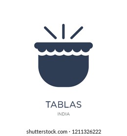 Tablas icon. Trendy flat vector Tablas icon on white background from india collection, vector illustration can be use for web and mobile, eps10