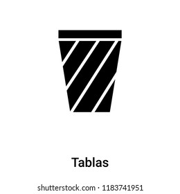 Tablas icon vector isolated on white background, logo concept of Tablas sign on transparent background, filled black symbol