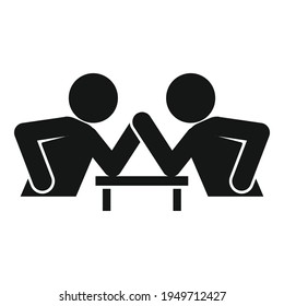 Table arm wrestling icon. Simple illustration of Table arm wrestling vector icon for web design isolated on white background