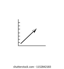 table and the up arrow. concept of improvement, success and luck. vector
