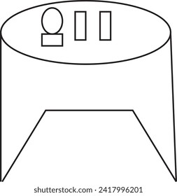 table art icon vector and illustration