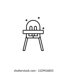 table, baby, vector, icon. Illustration isolated vector sign symbol