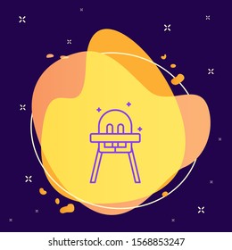 table, baby, vector, icon. Illustration isolated vector sign symbol - Baby and baby toys outline vector icon