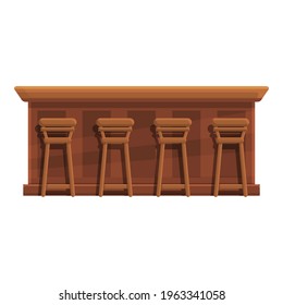 Table bar counter icon. Cartoon of Table bar counter vector icon for web design isolated on white background