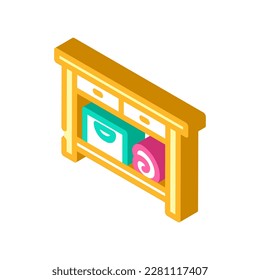 table bathroom interior isometric icon vector. table bathroom interior sign. isolated symbol illustration