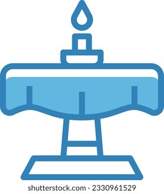 Table Blue Icon - Single Icon, Vector