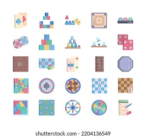 Table and board Games icon set 