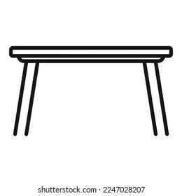 Table board icon outline vector. Wood furniture. Interior office