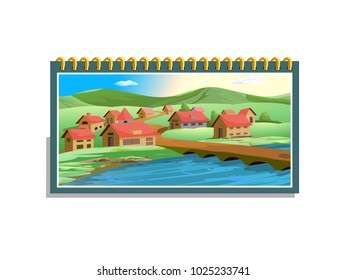 Table Calendar - Cartoon Vector Image