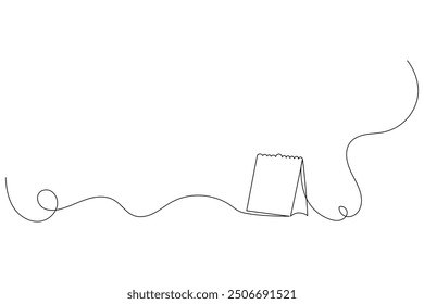 Dibujo continuo de una línea del Vector de contorno aislado icono
