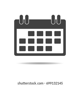 Table calendar flat icon, vector