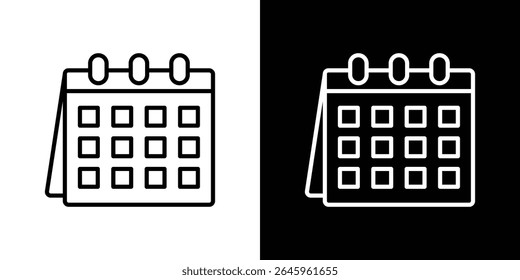 Table calendar icon Flat style logo vector. perfect for UI designs