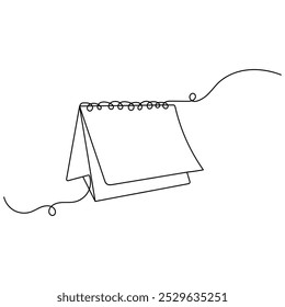 Data do mês do ícone do calendário da tabela   ilustração vetor de contorno de desenho de uma linha contínua