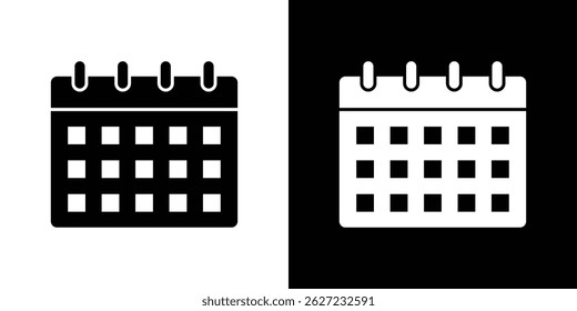 Vetor de ícone de calendário de tabela, ilustração sólida, pictograma