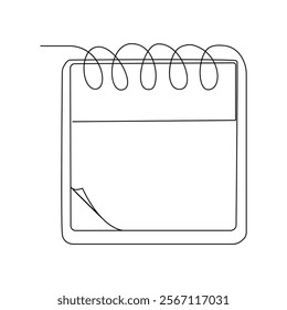 Table calendar single-line art captures the essence of time with a minimalist design, where a single continuous line forms the structure of both the calendar and its function.