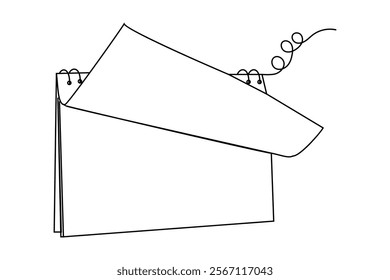 Table calendar single-line art captures the essence of time with a minimalist design, where a single continuous line forms the structure of both the calendar and its function.