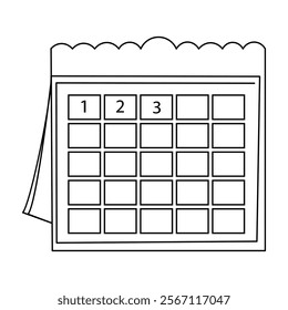 Table calendar single-line art captures the essence of time with a minimalist design, where a single continuous line forms the structure of both the calendar and its function.