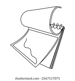 Table calendar single-line art captures the essence of time with a minimalist design, where a single continuous line forms the structure of both the calendar and its function.