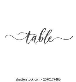 Table -calligraphy inscription for wedding cards and guests seating cards