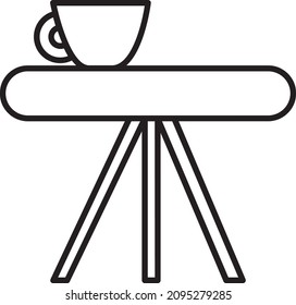 Table canteen furniture with drink cup icon vector