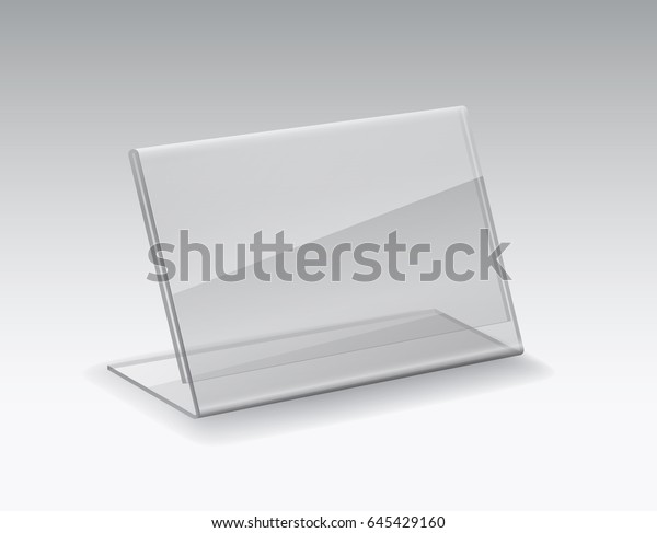 Download Table Card Holder Isolated On Grey Stock Vector Royalty Free 645429160 PSD Mockup Templates