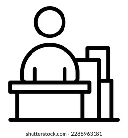 Table care icon outline vector. Patient care. Senior health