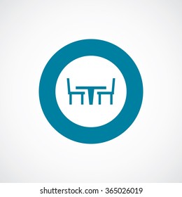 table chair icon, on white background